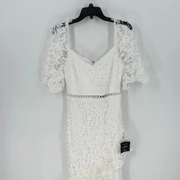 red lace party dress Red
